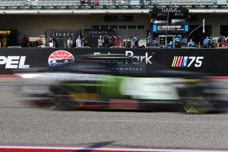 Mar 26, 2023; Austin, Texas, USA;  NASCAR Cup Series driver Tyler Reddick (45) during the EchoPark Automotive Grand Prix at the Circuit of the Americas. Credit: Michael C. Johnson