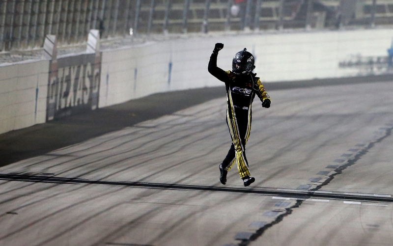 during the NASCAR Camping World Truck Series JAG Metals 350 at Texas Motor Speedway on November 2, 2018 in Fort Worth, Texas.