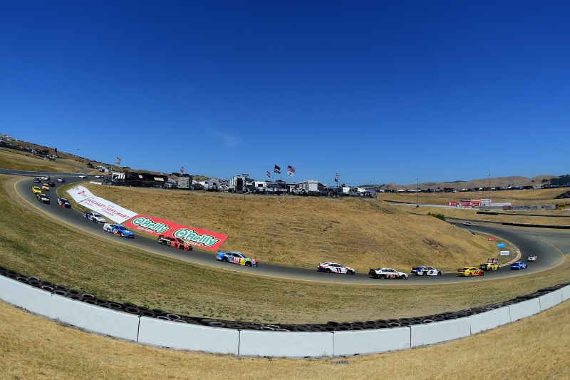 SONOMA, CALIFORNIA - JUNE 23: Cars race during the Monster Energy NASCAR Cup Series Toyota/Save Mart 350 at Sonoma Raceway on June 23, 2019 in Sonoma, California. (Photo by Jared C. Tilton/Getty Images)