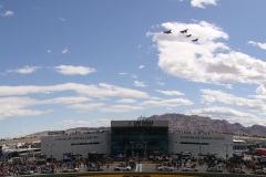 LAS VEGAS, NEVADA - MARCH 06: A general view of the flyover during pre-race ceremonies prior to the NASCAR Cup Series Pennzoil 400 at Las Vegas Motor Speedway on March 06, 2022 in Las Vegas, Nevada. (Photo by Dylan Buell/Getty Images)