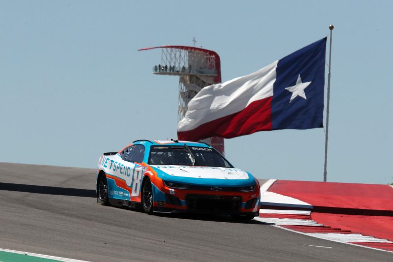 Mar 24, 2023; Austin, Texas, USA;  NASCAR Cup driver Kyle Busch practices for the EchoPark Automotive Grand Prix at the Circuit of the Americas. Credit: Michael C. Johnson