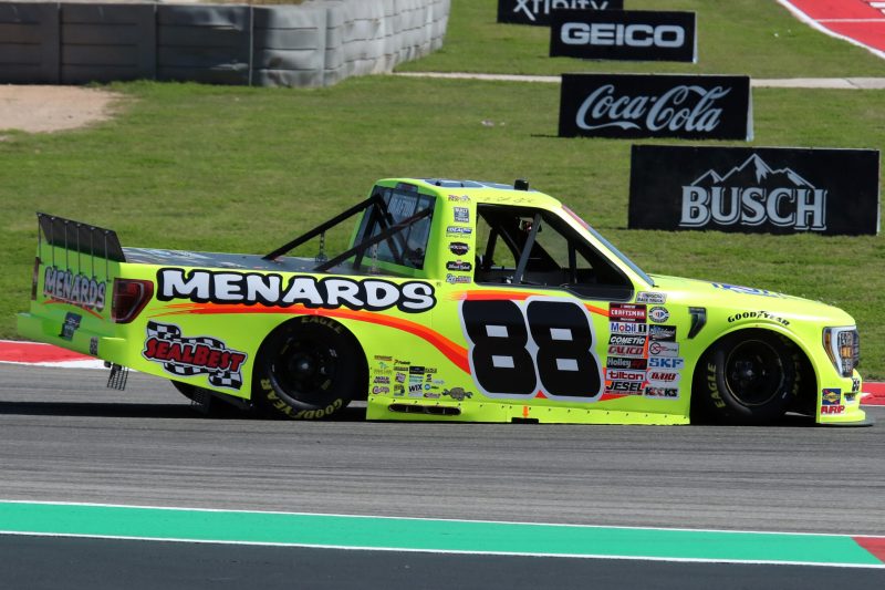 Mar 24, 2023; Austin, Texas, USA;  NASCAR Craftsman Truck Series driver Matt Crafton practices for the XPEL 225 at the Circuit of the Americas. Credit: Michael C. Johnson