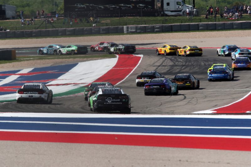Mar 26, 2023; Austin, Texas, USA;  A general view of the NASCAR Cup Series EchoPark Automotive Grand Prix at the Circuit of the Americas. Credit: Michael C. Johnson