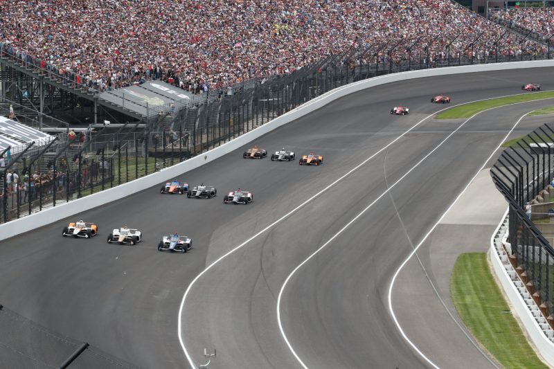May 28, 2023; Speedway, IN, USA;  The front three rows before the the 107th Indianapolis 500 by Gainbridge at the Indianapolis Motor Speedway; Credit: Michael C. Johnson